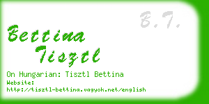 bettina tisztl business card